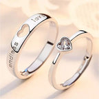 Endless Love Silver and Diamond Rings (Set of 2)