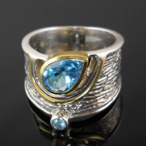 Ethnic Silver and Stone Ring