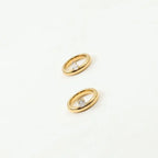 Thin Water Drop Ring with Zircon Pearl 2