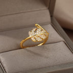 Gold Palm Leaf Ring