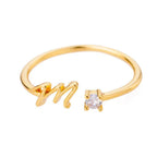 Fine women's ring with initial - letter M
