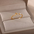 Fine women's ring personalized with initial a