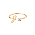 Fine women's ring personalized with initial j