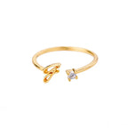 Fine women's ring personalized with initial g