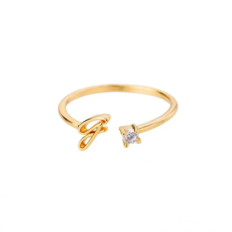 Fine women's ring personalized with initial g