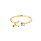 Fine women's ring personalized with initial l
