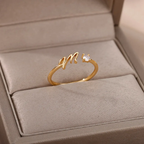 Fine women's ring with initial - letter M