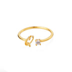Fine women's ring personalized with initial q