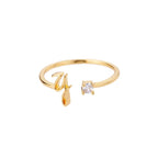 Fine women's ring personalized with initial y