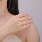 Lotus Flower Ring gold