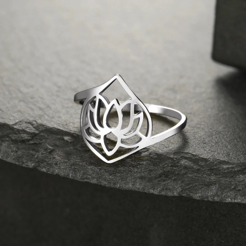 Lotus Flower Ring silver