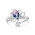 Lotus Flower Crystal Ring