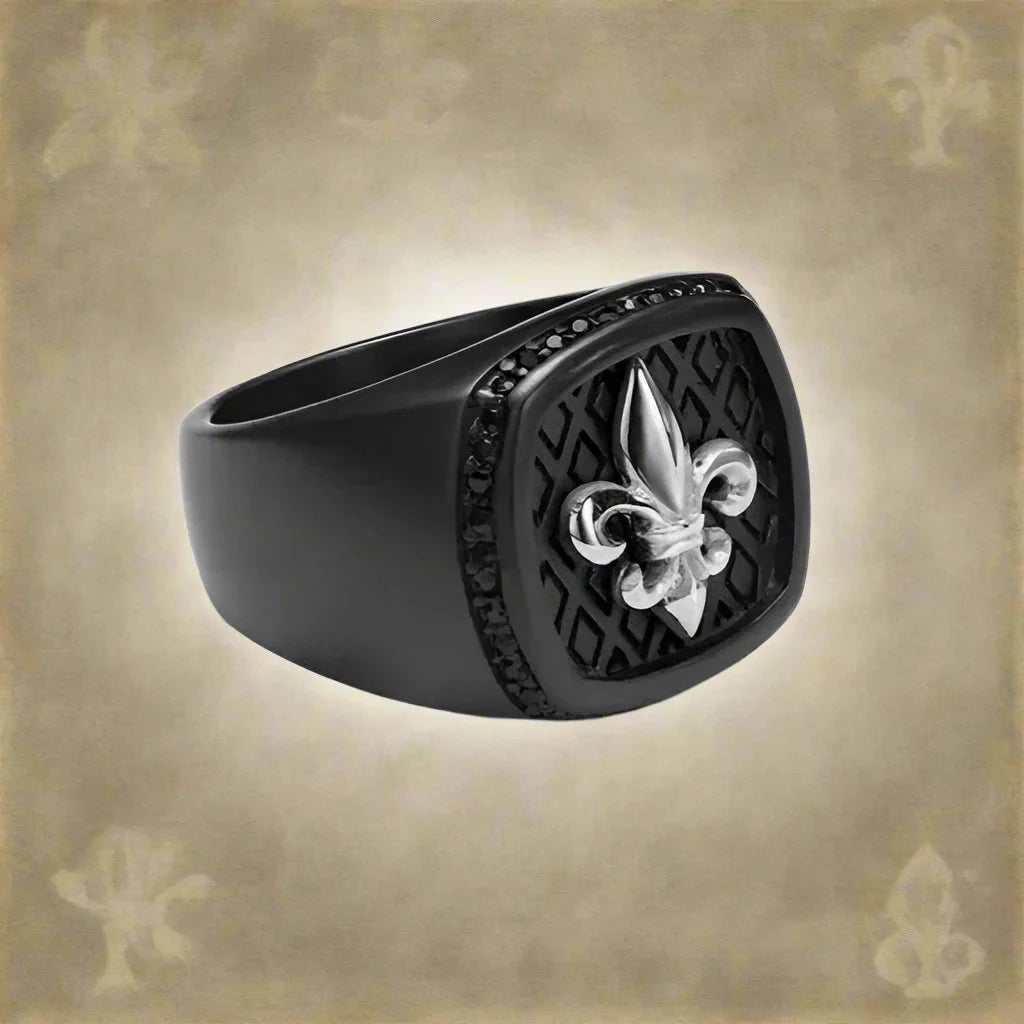 Fleur-de-Lis Signet Ring Silver