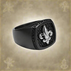 Fleur-de-Lis Signet Ring Silver