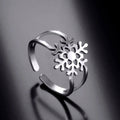 Women's Snowflake Ring in Silver