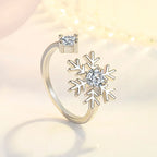 Women's Silver Snowflake Ring
