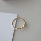 Women's Winter Gold Snowflake Ring