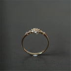 Women's Winter Gold Snowflake Ring