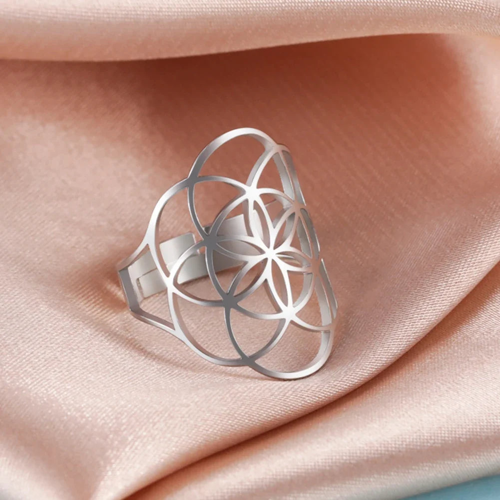 Life Seed Women's Ring Silver Band