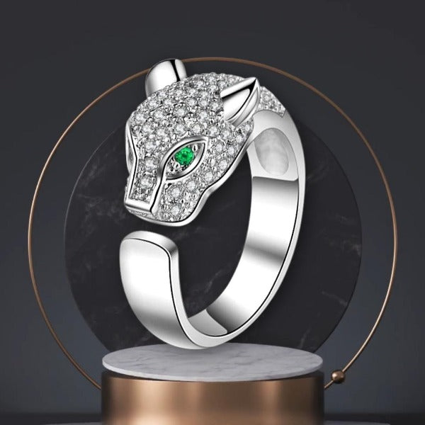 Leopard Ring in Silver