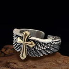 Men's Cross Ring Christian Band