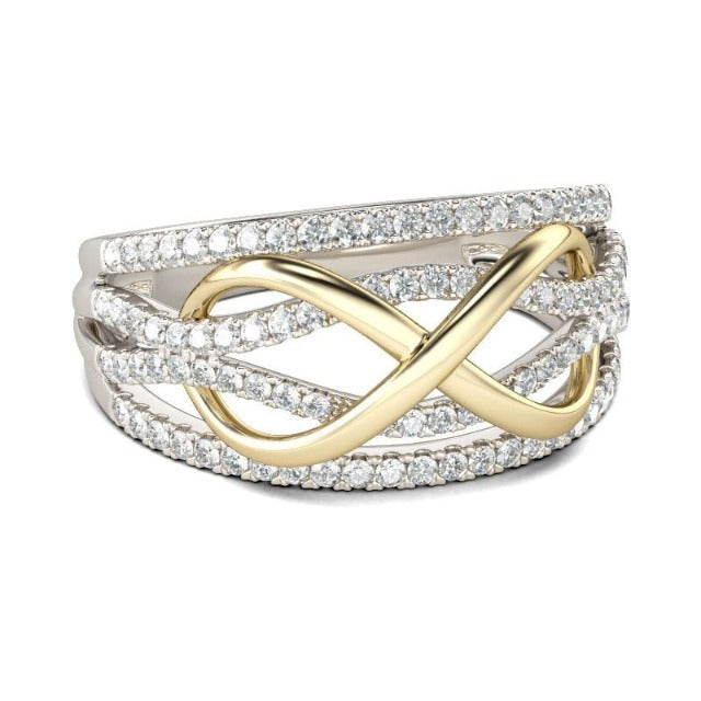 Infinity Ring in Gold & Diamond for Women
