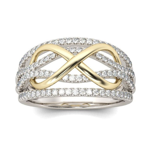 Infinity Ring in Gold & Diamond for Women