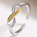 Infinity Feather Ring