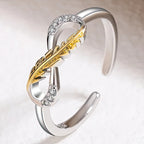 Infinity Feather Ring