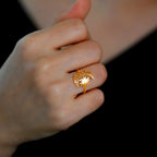 Moon and Sun Gold Ring