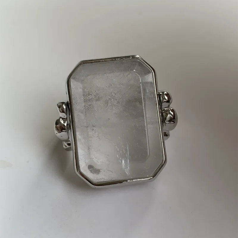 Vintage French Marique crystal ring