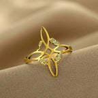 Fine Gold Witch's Knot Ring