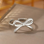 Women's Bow Tie Ring in Silver