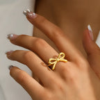 Women's Bow Tie Ring in Gold