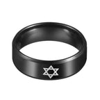 Black ring with the Star of David, a Jewish symbol