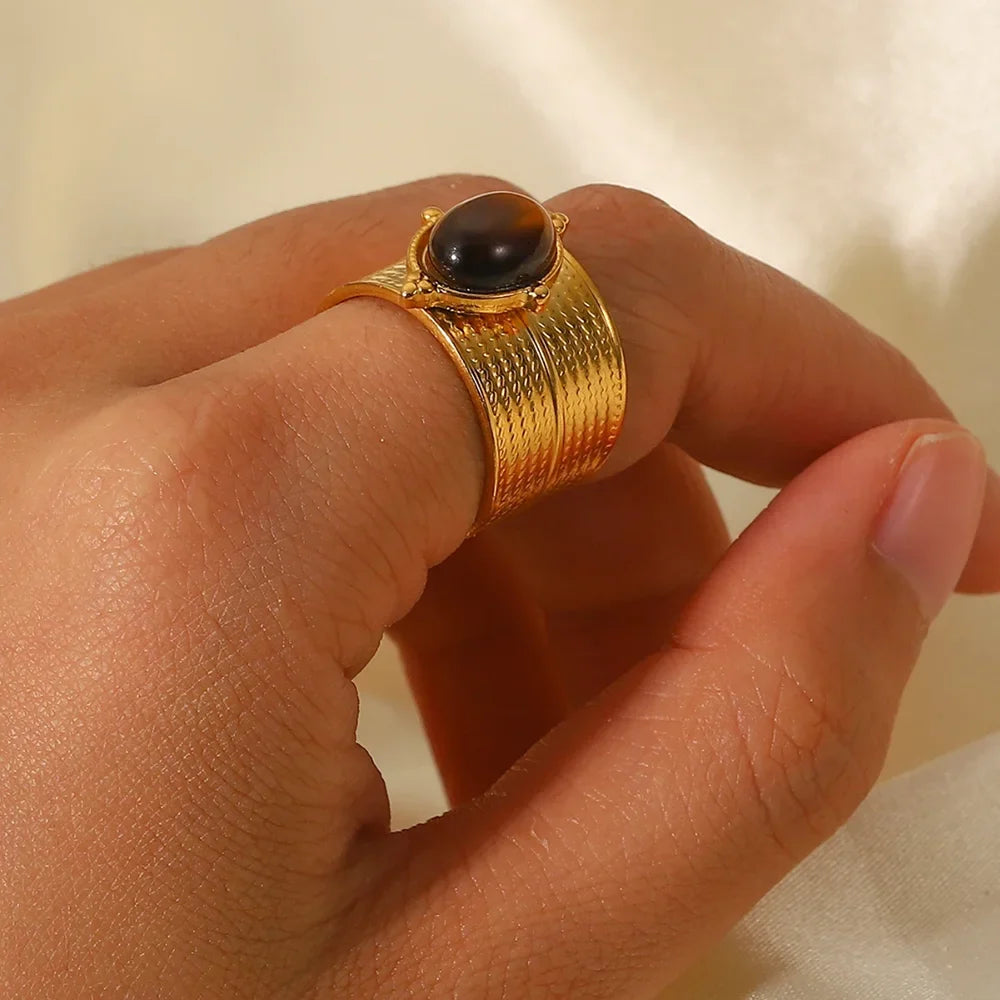 Women's Tiger's Eye Gold Ring