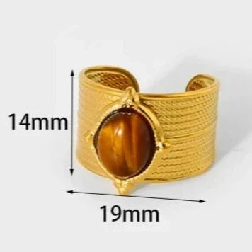 Women's Tiger's Eye Gold Ring