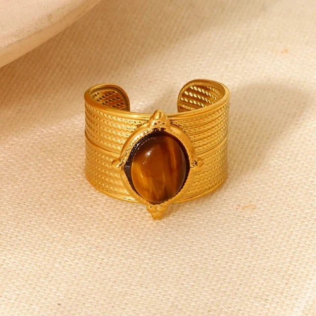 Women's Tiger's Eye Gold Ring