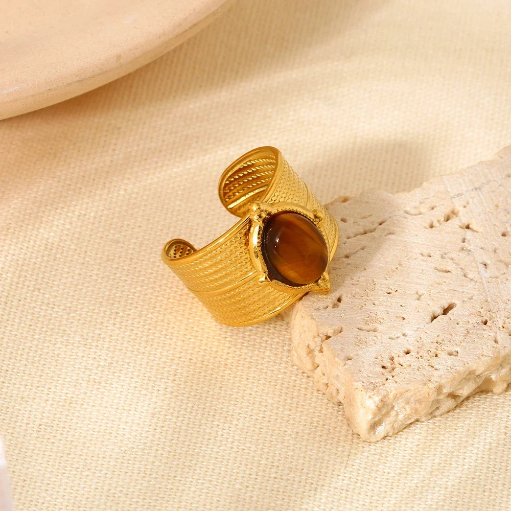 Women's Tiger's Eye Gold Ring