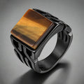 Men’s Tiger’s Eye Ring with Square Stone