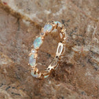 White Opal Ring for Women