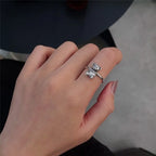 Retro Silver Bear Ring