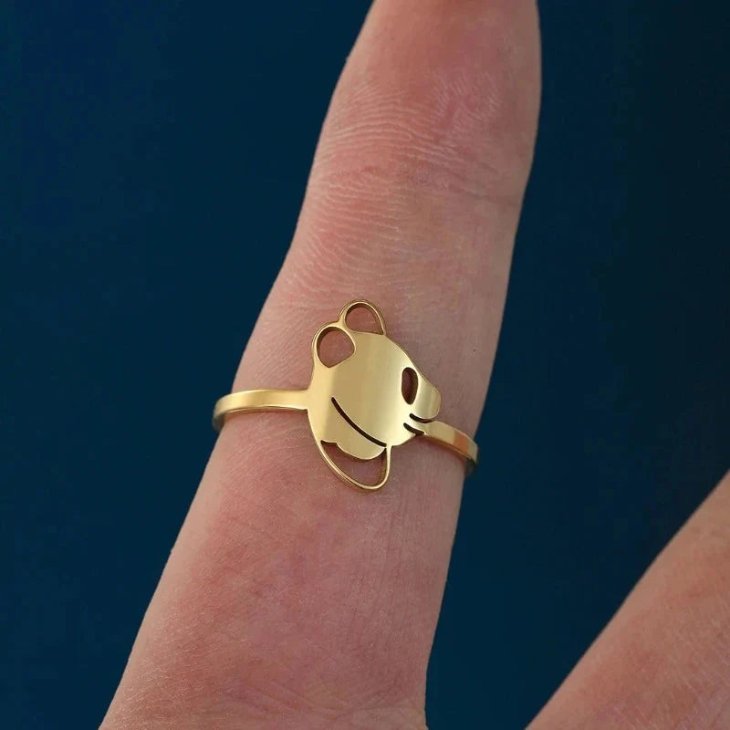 Panda Ring, Fine Gold