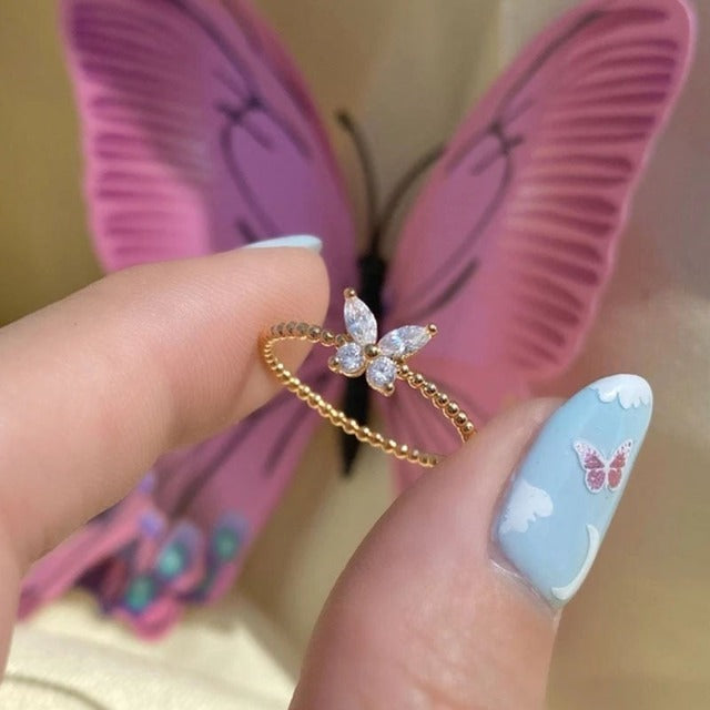 Gold Butterfly Ring