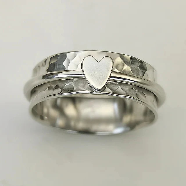 Small Colored Heart Ring
