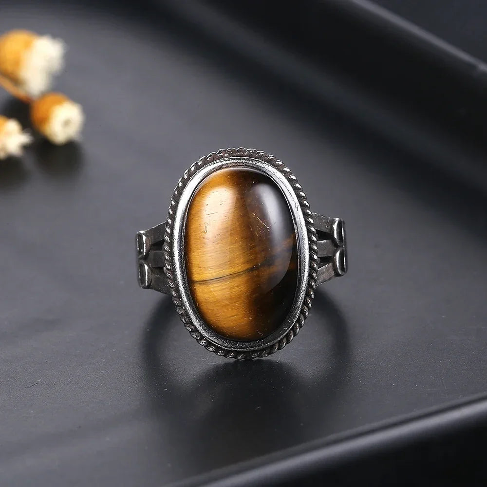 Women's Tiger's Eye Stone Ring