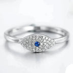 Blue Turkish Evil Eye Zircon Lucky Ring