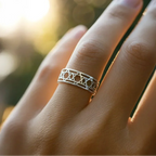 Women's ring with Jewish symbolic Star of David in silver
