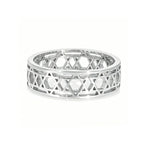 Women's ring with Jewish symbolic Star of David in silver