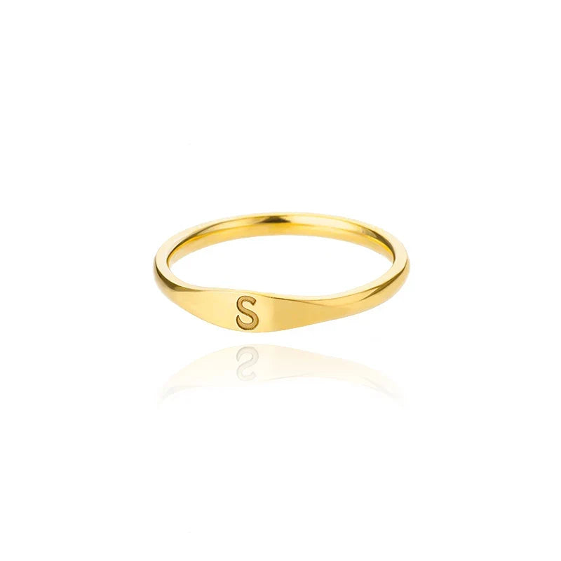 Women's Initial Ring S